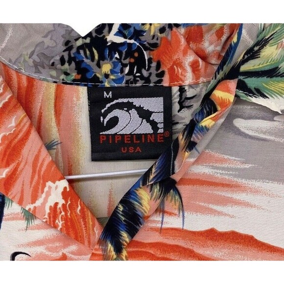 Pipeline Hawaiian Shirt Mens Size Medium Floral Tropical Kona Aloha Hawaii - Picture 3 of 9